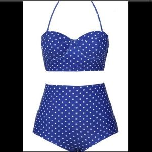 *Cupshe* Blue Polka Dot Bikini